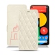 Housse cuir Google Pixel 5 - Blanc escumo - Couture