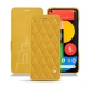Google Pixel 5 leather case - Jaune soulèu - Couture