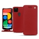 Google Pixel 5 leather case - Rouge ( Nappa - Pantone 199C ) 