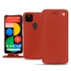 Google Pixel 5 leather case - Papaye ( Pantone 180C ) 