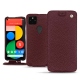 Housse cuir Google Pixel 5 - Lie de vin ( Pantone 5115C ) 