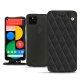 Custodia in pelle Google Pixel 5 - Noir - Couture ( Nappa - Black ) 