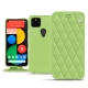 Custodia in pelle Google Pixel 5 - Vert olive - Couture ( Nappa - Pantone 578U ) 
