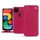 Google Pixel 5 leather case - Rose fluo