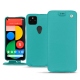 Housse cuir Google Pixel 5 - Bleu fluo