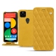 Custodia in pelle Google Pixel 5 - Jaune soulèu - Couture