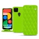 Funda de piel Google Pixel 5 - Vert fluo - Couture