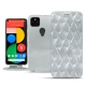 Google Pixel 5 leather case - Platinium - Couture
