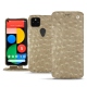 Google Pixel 5 leather case - Autruche desert