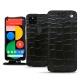 Custodia in pelle Google Pixel 5 - Crocodile nero
