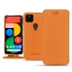 Google Pixel 5 leather case - Orange PU