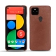 Google Pixel 5 leather cover - Passion vintage ( Glutton - Red ) 