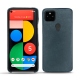 Capa em pele Google Pixel 5 - Jean vintage ( Roughtcut - Pantone 285U  ) 