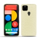 Google Pixel 5 leather cover - Ivoire ( Sleek P C12 - White ) 