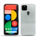 Coque cuir Google Pixel 5 - Platinium ( Pantone 877C ) 