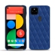 Lederschutzhülle Google Pixel 5 - Bleu océan - Couture ( Nappa - Pantone 293C ) 