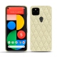 Lederschutzhülle Google Pixel 5 - Ivoire - Couture ( Sleek P C12 - White ) 