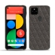 Coque cuir Google Pixel 5 - Anthracite - Couture ( Pantone 424C ) 
