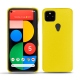 Google Pixel 5 leather cover - Jaune fluo