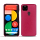 Google Pixel 5 leather cover - Rose fluo