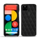 Google Pixel 5 leather cover - Negre poudro - Couture
