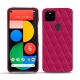 Google Pixel 5 leather cover - Rose fluo - Couture