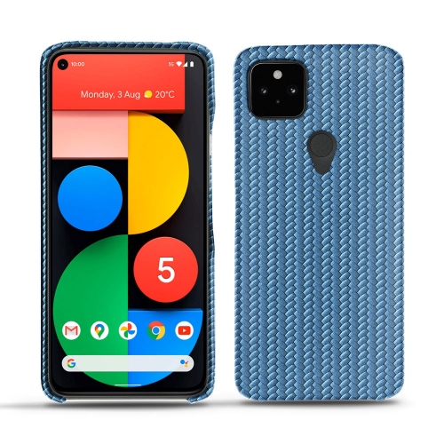 Conchas de couro para Google Pixel 5Abaca ishia ( Pantone #395775 ) 