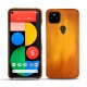 Coque cuir Google Pixel 5 - Orange Patine