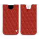 Funda de piel Apple iPhone 12 - Papaye - Couture ( Pantone 180C ) 