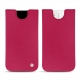 Pochette cuir Apple iPhone 12 - Rose fluo
