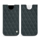Apple iPhone 12 leather pouch - Blu marino - Couture