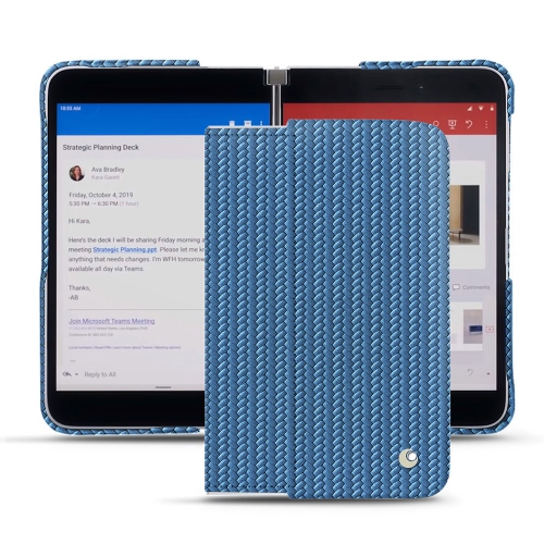 Conchas de couro premium para Microsoft Surface DuoAbaca ishia ( Pantone #395775 ) 