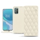 OnePlus 8T leather case - Blanc - Couture ( Bologna - White ) 