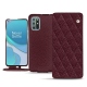 Funda de piel OnePlus 8T - Lie de vin - Couture ( Pantone 5115C ) 