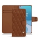 Funda de piel OnePlus 8T - Marron - Couture ( Nappa - Pantone 1615C ) 