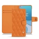 Custodia in pelle OnePlus 8T - Orange - Couture ( Nappa - Pantone 1495U ) 