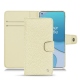 OnePlus 8T leather case - Ivoire ( Sleek P C12 - White ) 