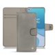 OnePlus 8T leather case - Acier vintage ( Pantone 403C ) 