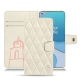 Housse cuir OnePlus 8T - Blanc escumo - Couture