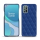 OnePlus 8T leather cover - Bleu océan - Couture ( Nappa - Pantone 293C ) 