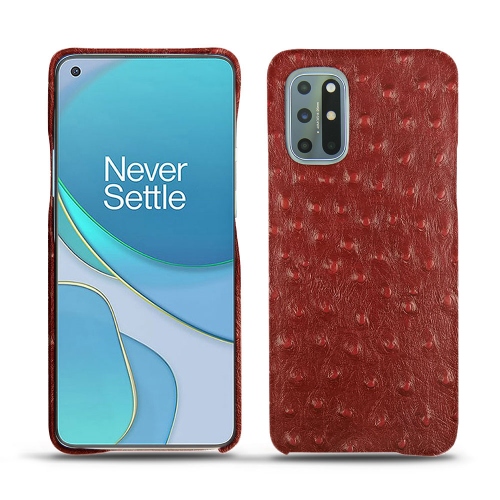 Guscio posteriore in pelle per il tuo OnePlus 8TAutruche ciliegia ( Pantone #a4343a ) 