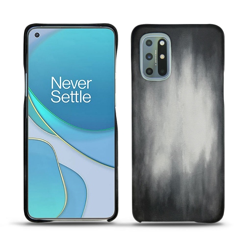 Concha de costas em couro para o seu OnePlus 8TGris Patine