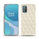 Coque cuir OnePlus 8T - Blanc escumo - Couture