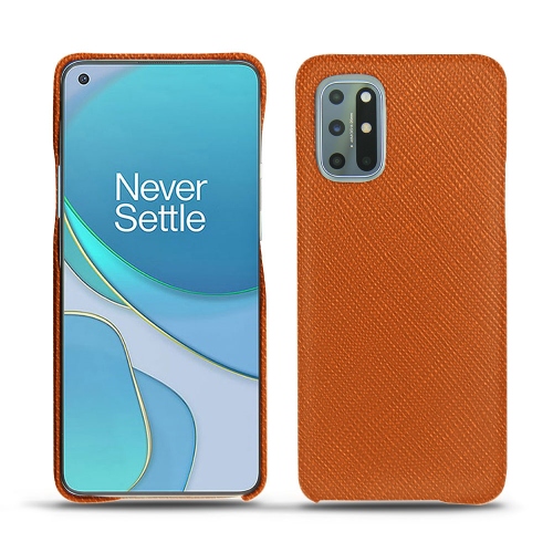 Rückenschale aus Leder für Ihren OnePlus 8TOrange vibrant ( Pantone #e36b39 ) 