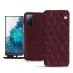 Capa em pele Samsung Galaxy S20 FE - Lie de vin - Couture ( Pantone 5115C ) 