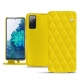 Housse cuir Samsung Galaxy S20 FE - Jaune fluo - Couture