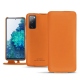 Samsung Galaxy S20 FE leather case - Orange PU