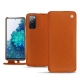 Samsung Galaxy S20 FE leather case - Orange vibrant