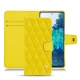 가죽 커버 Samsung Galaxy S20 FE - Jaune fluo - Couture
