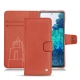 Samsung Galaxy S20 FE leather case - Arange clouquié